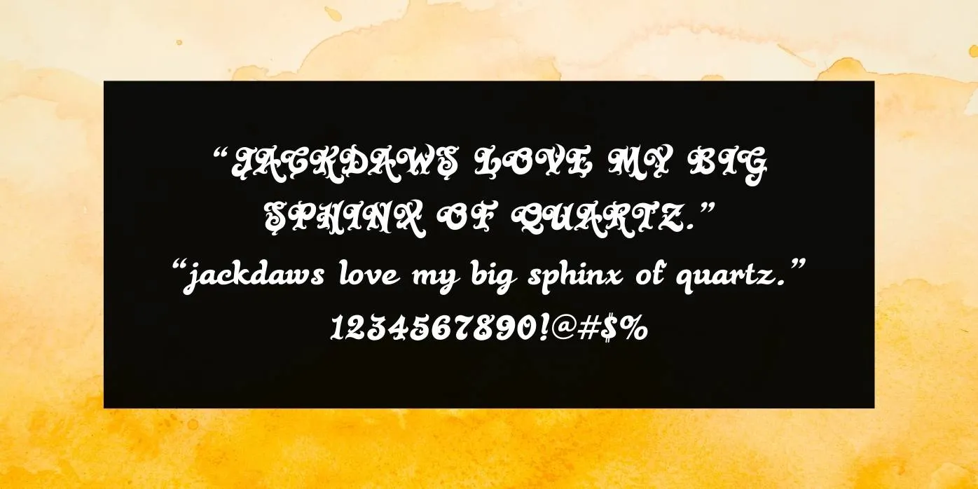 ≠Black Rose Font Preview
