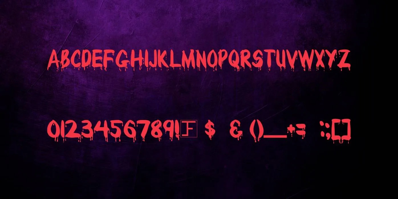 Bloody Font Preview