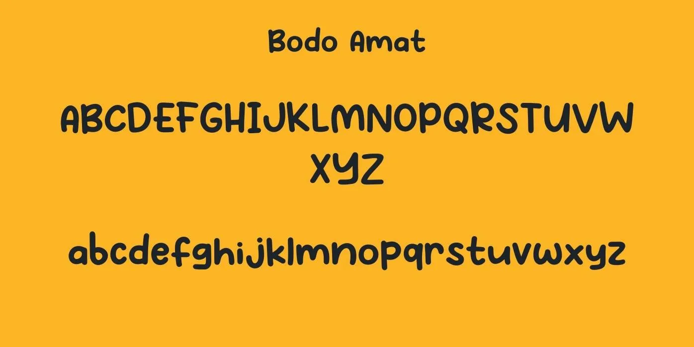 Bodo Amat Font Preview