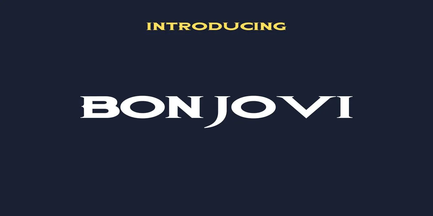 Bon Jovi Font