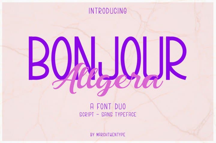 Bonjour Allegra Font