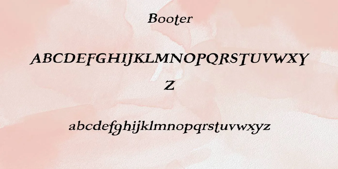 Booter Font Preview