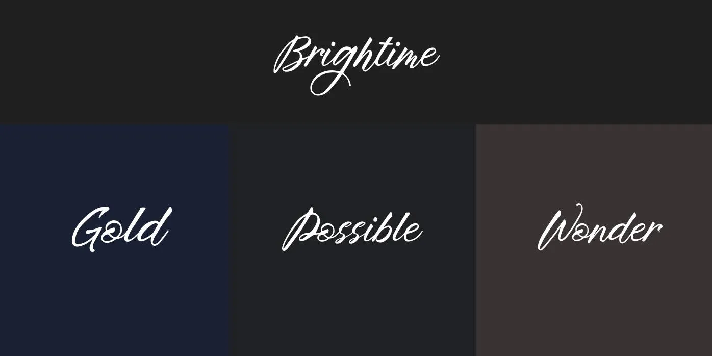 Brightime Font Preview