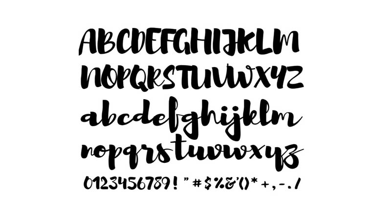 Brusher Font Preview