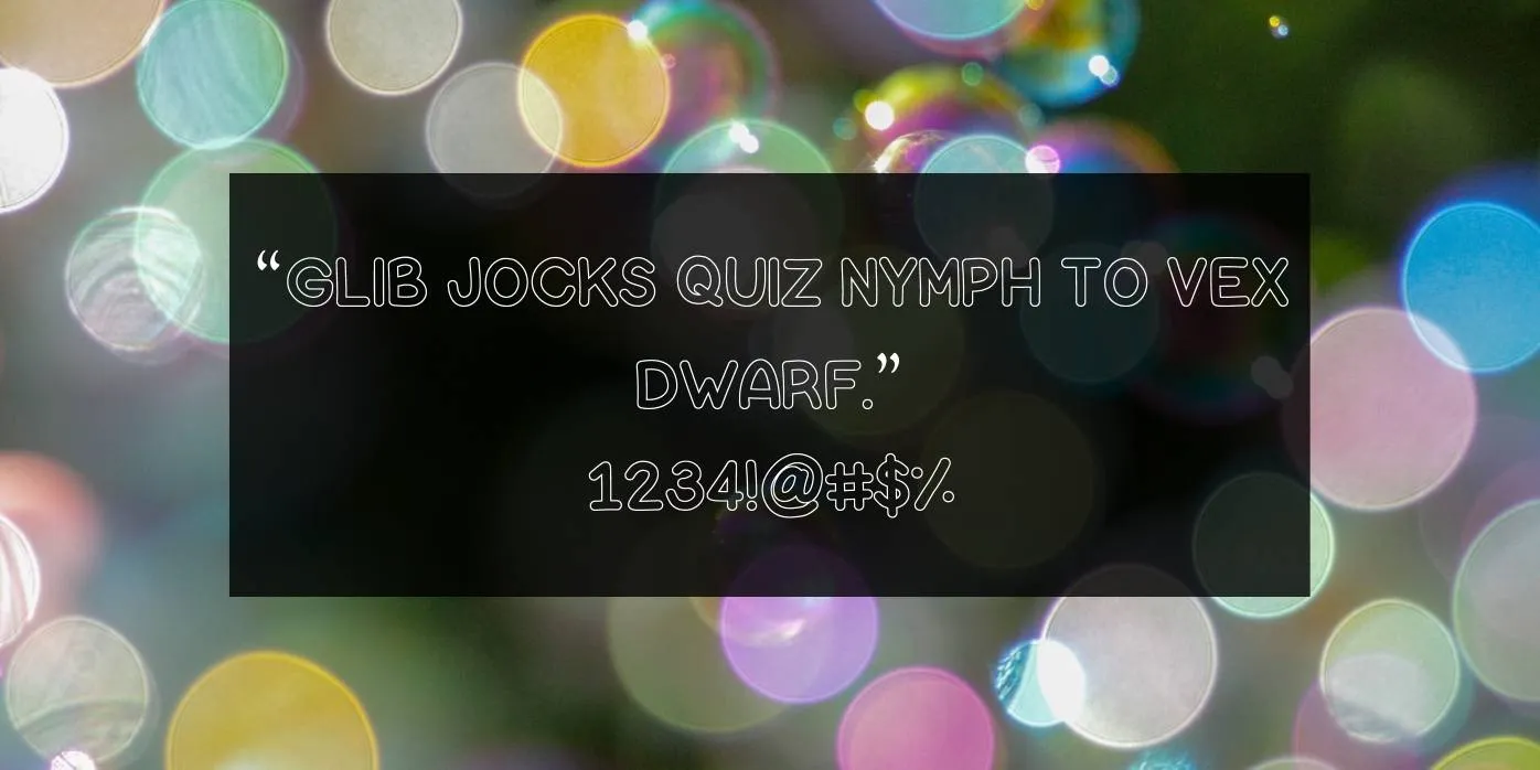 Bubble Letters Font Preview