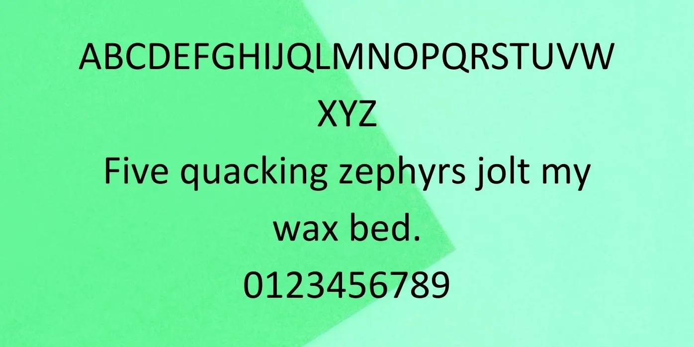 Calibri Font Preview
