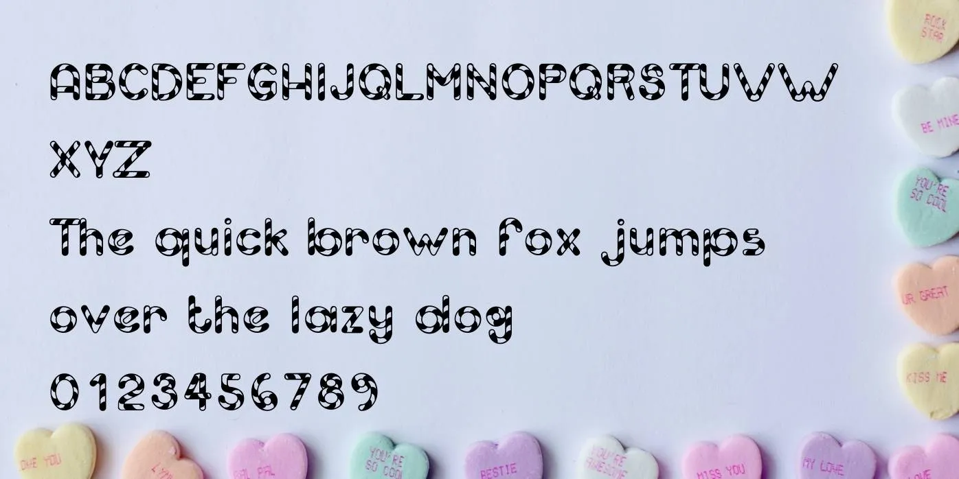 Candy Cane Font Preview