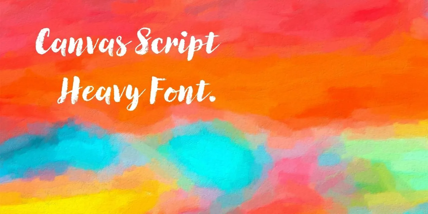 Canvas Script Heavy Font