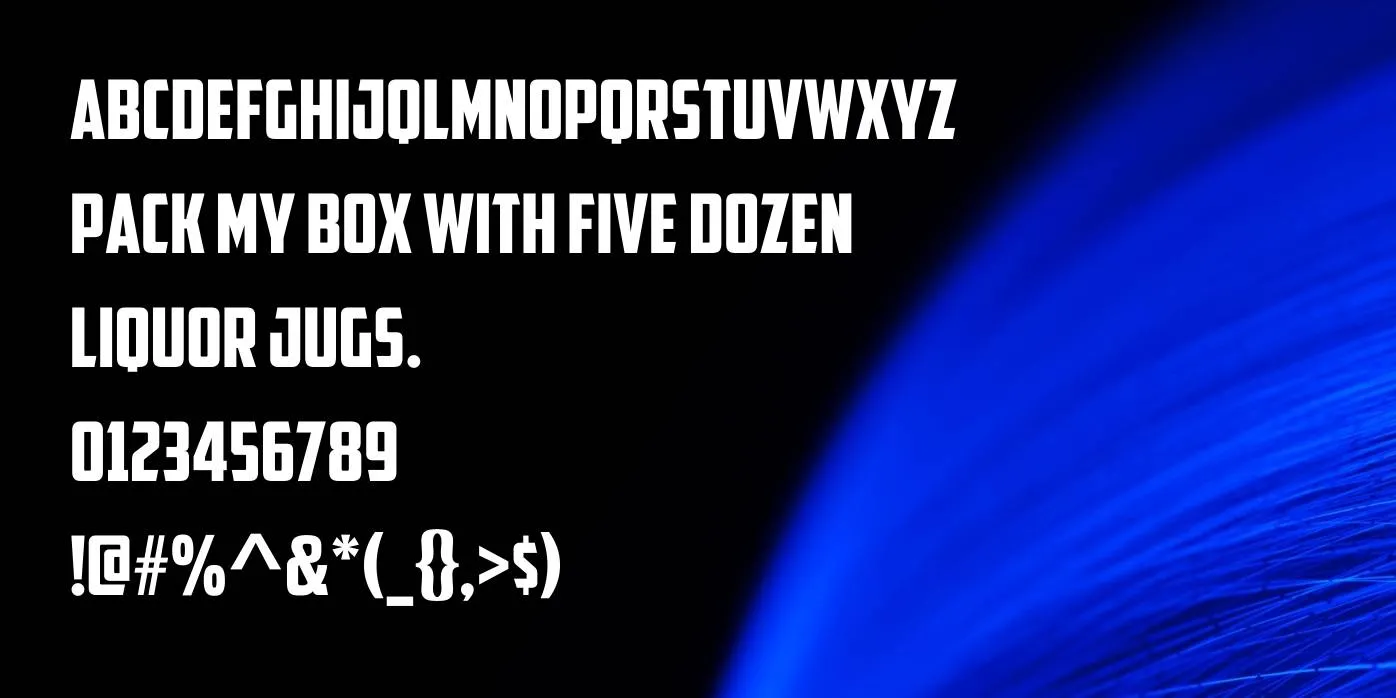 Captain America Font Preview
