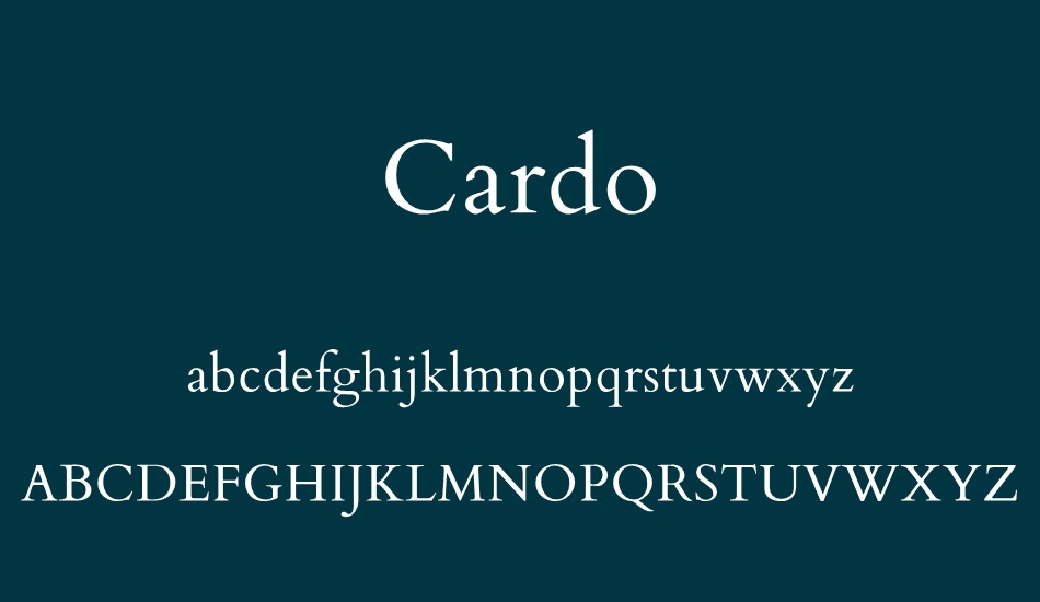 Cardo Font Preview