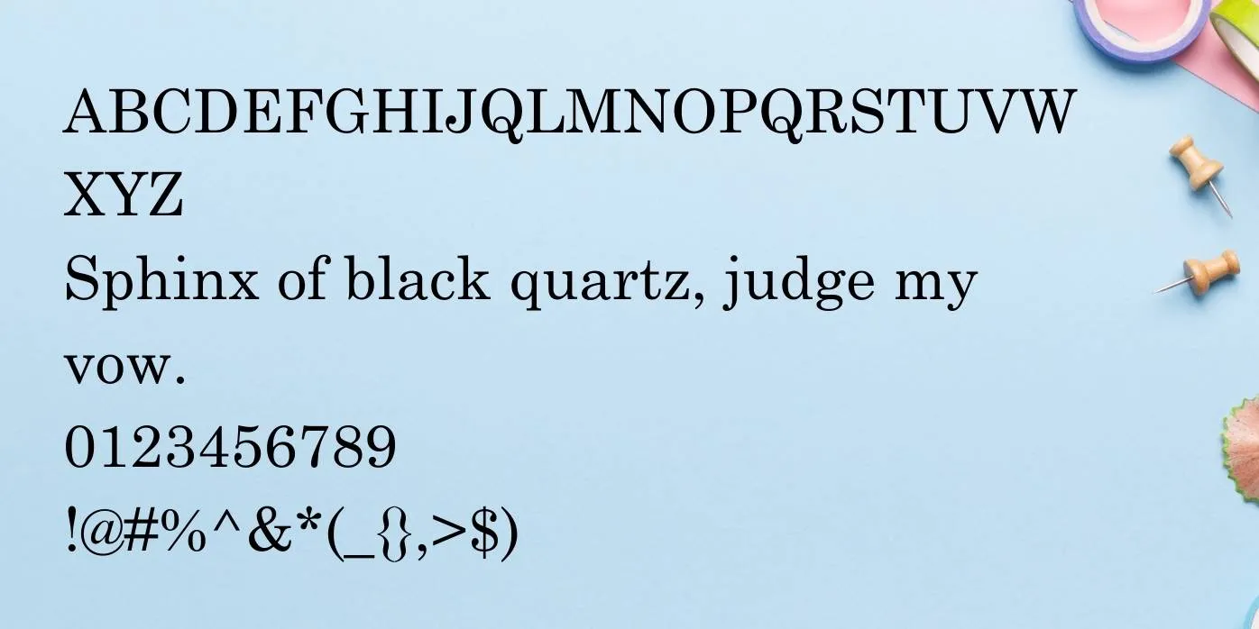 Century Schoolbook Font Preview