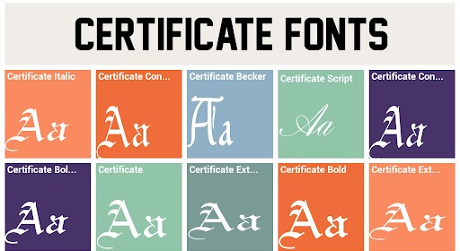 Certificate Font