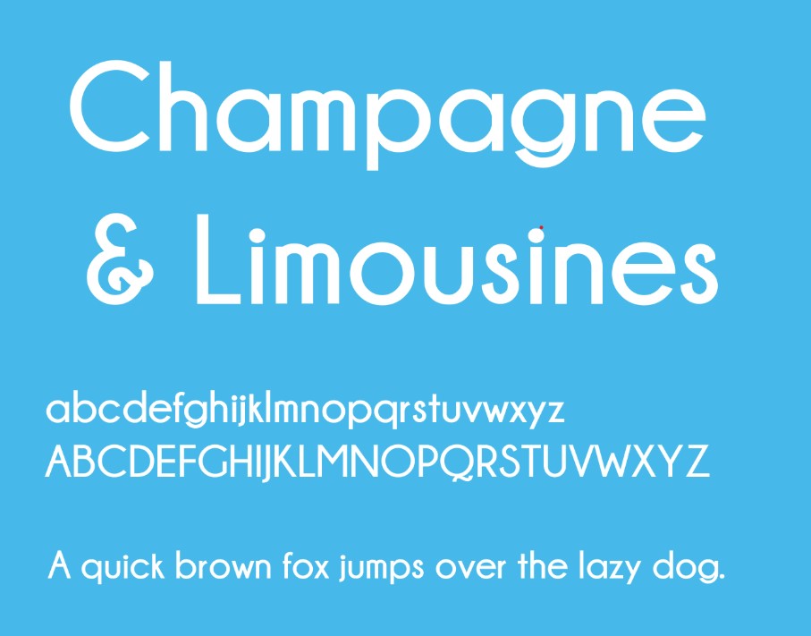 Champagne Limousines Font Preview