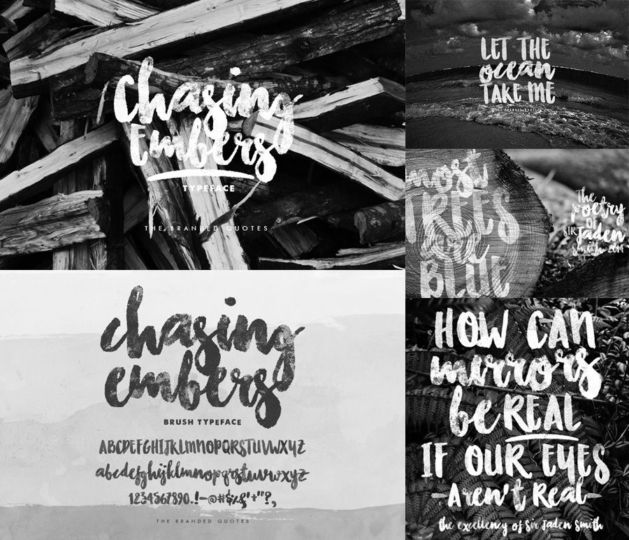 Chasing Embers Font Preview