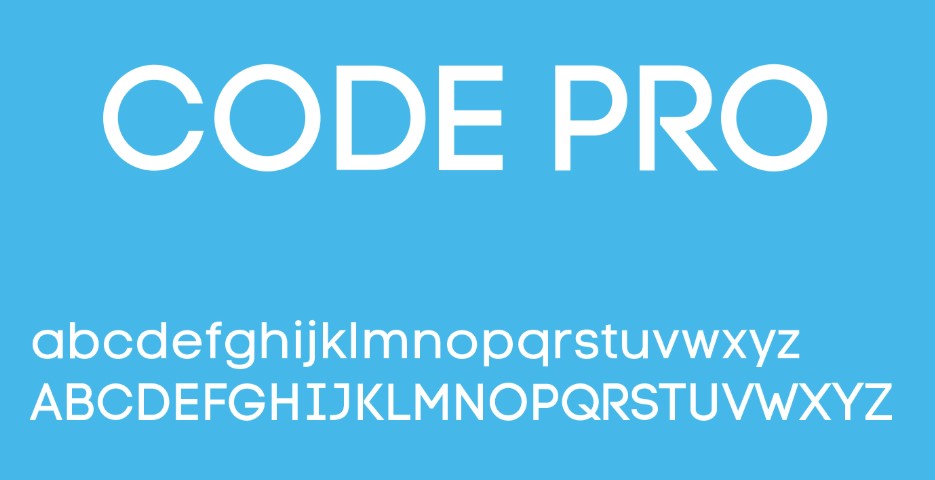 Code Pro Font Preview