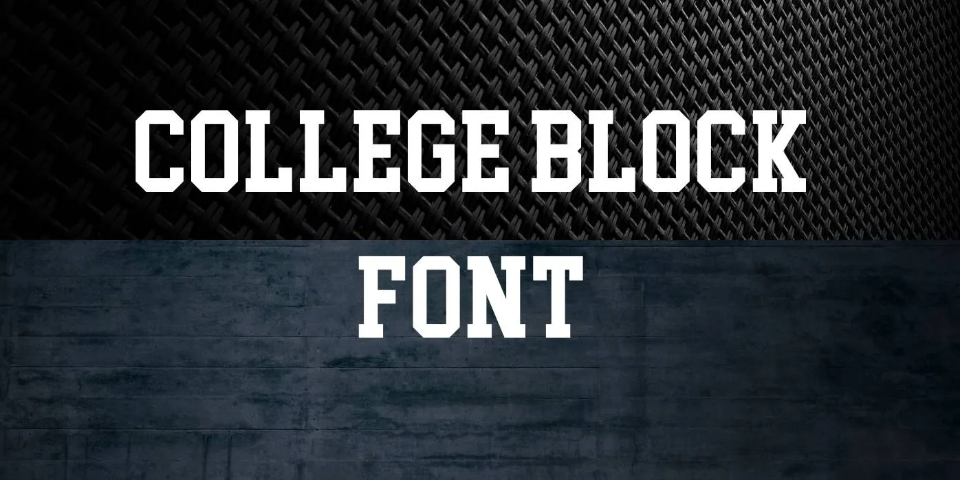 College Block Font
