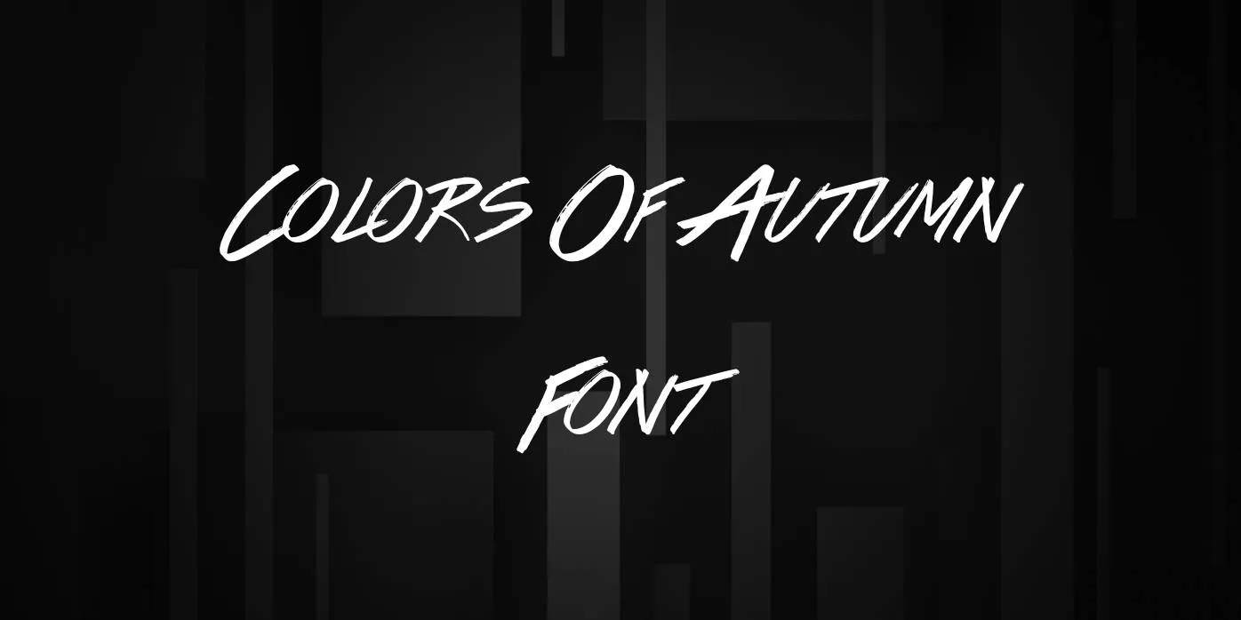 Colors Of Autumn Font