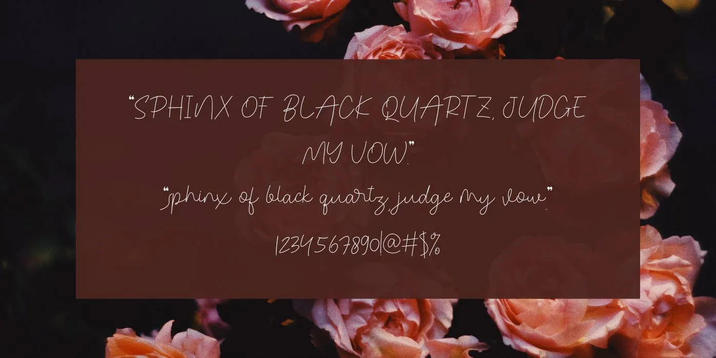 Congealed Signature Font Preview