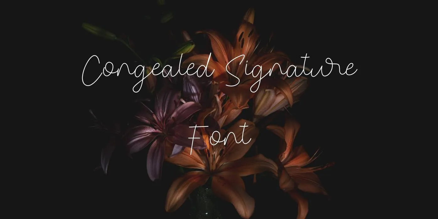 Congealed Signature Font