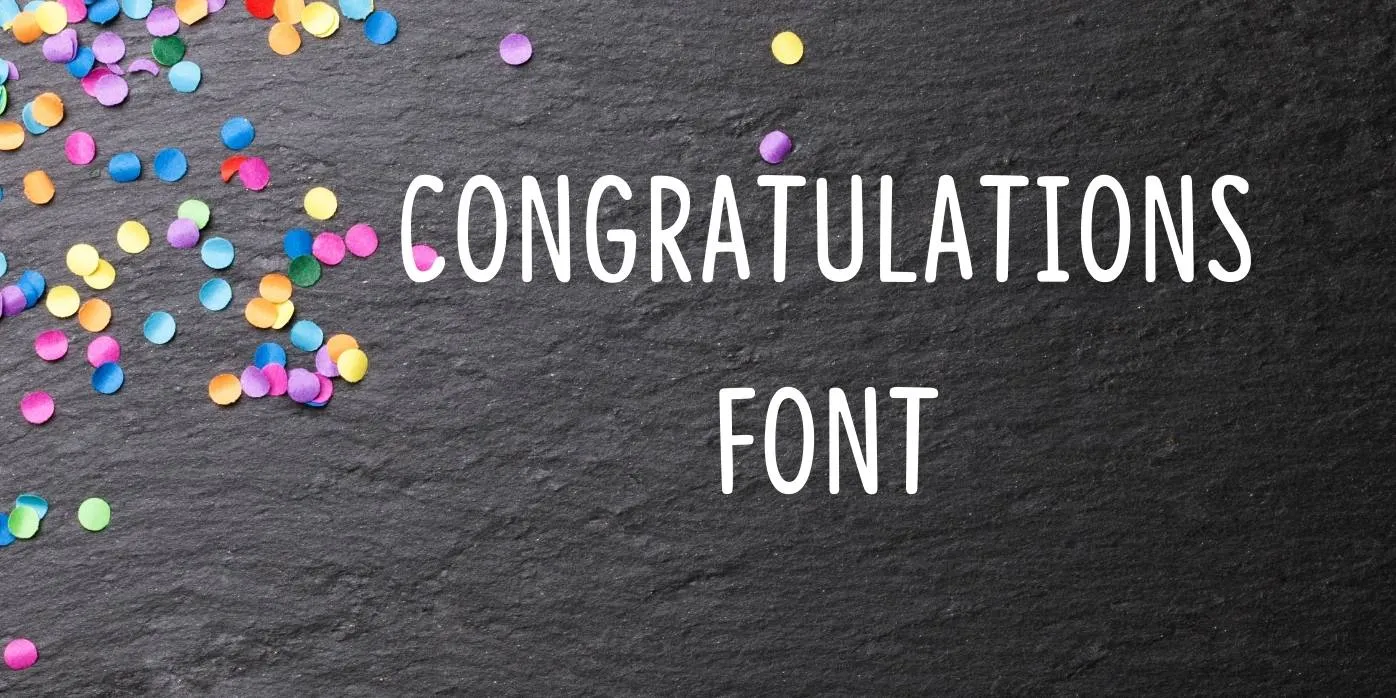 Congratulations Font
