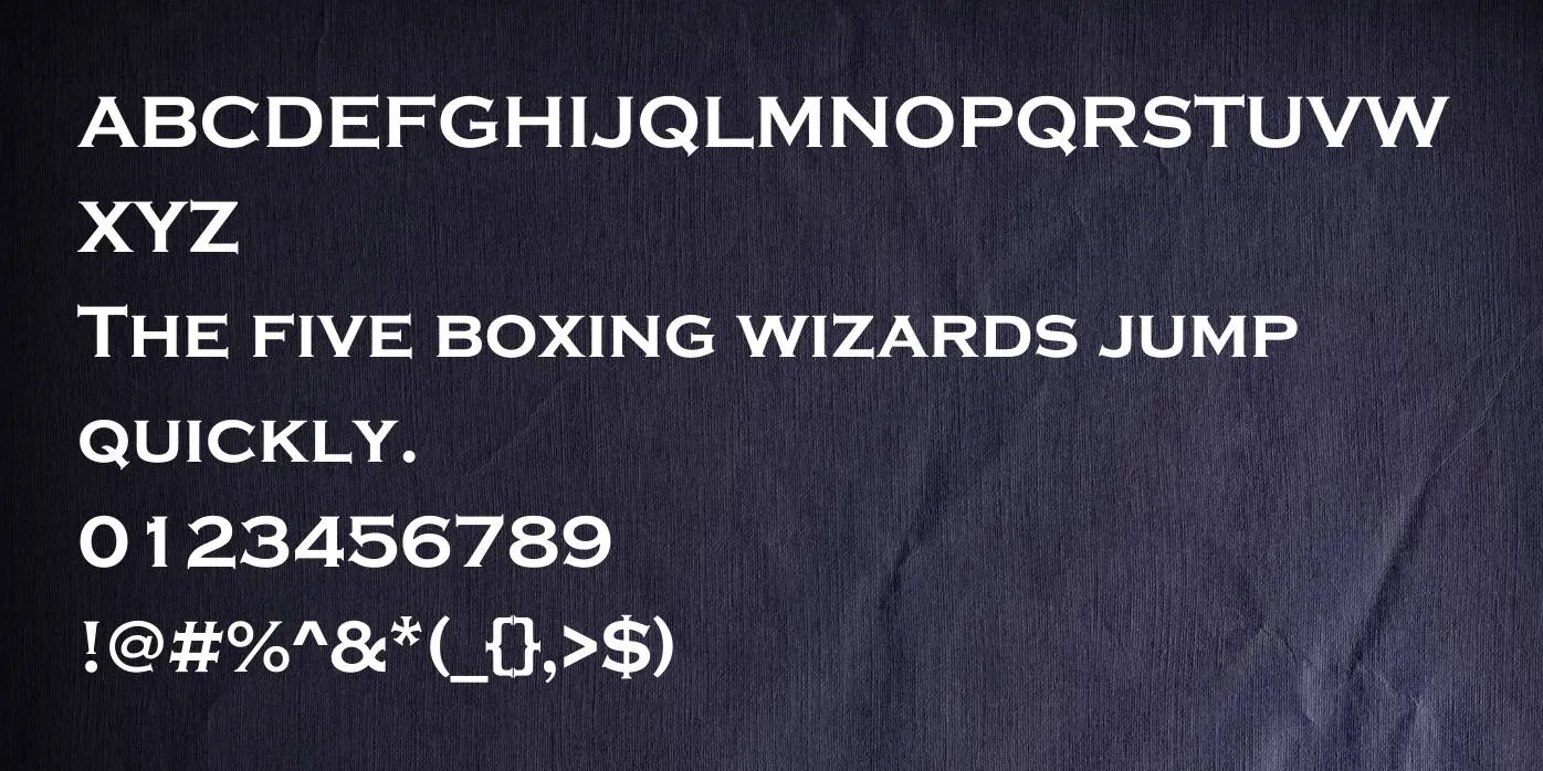 Copperplate Gothic Font Preview
