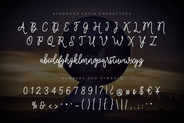 Cosmodrome Monoline Script Font Preview