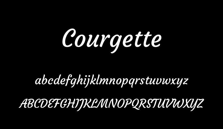 Courgette Font Preview