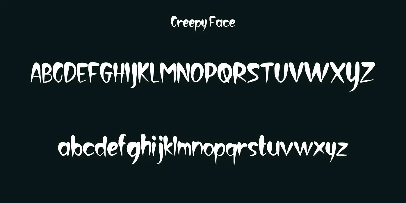 Creepy Face Font Preview