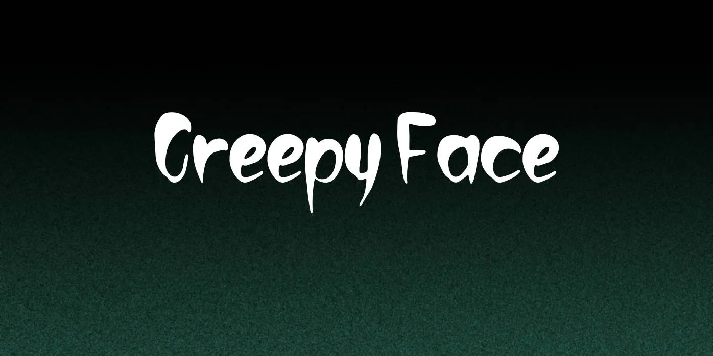 Creepy Face Font