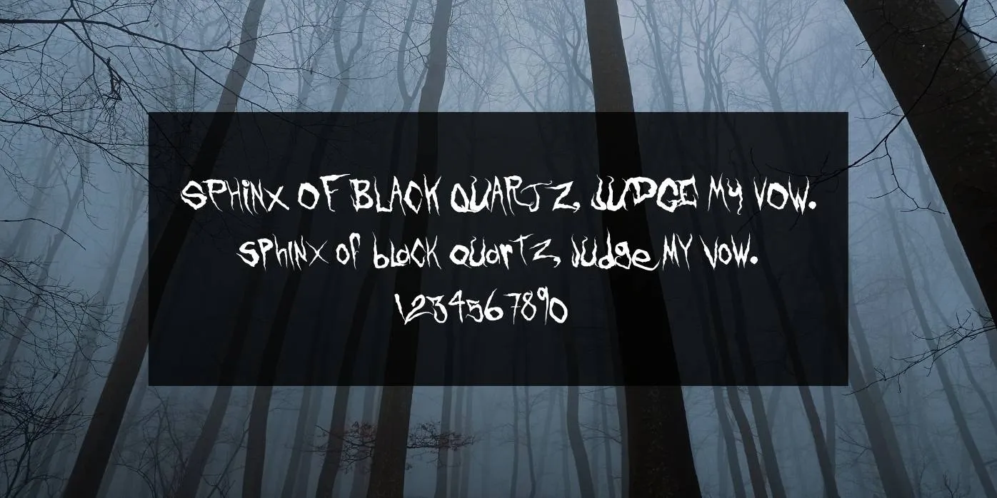 Creepy Font Preview