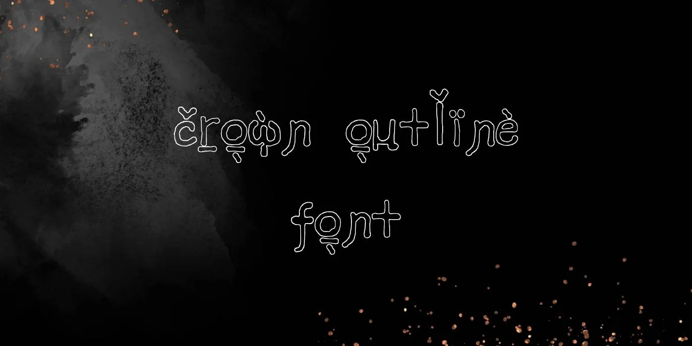Crown Outline Font