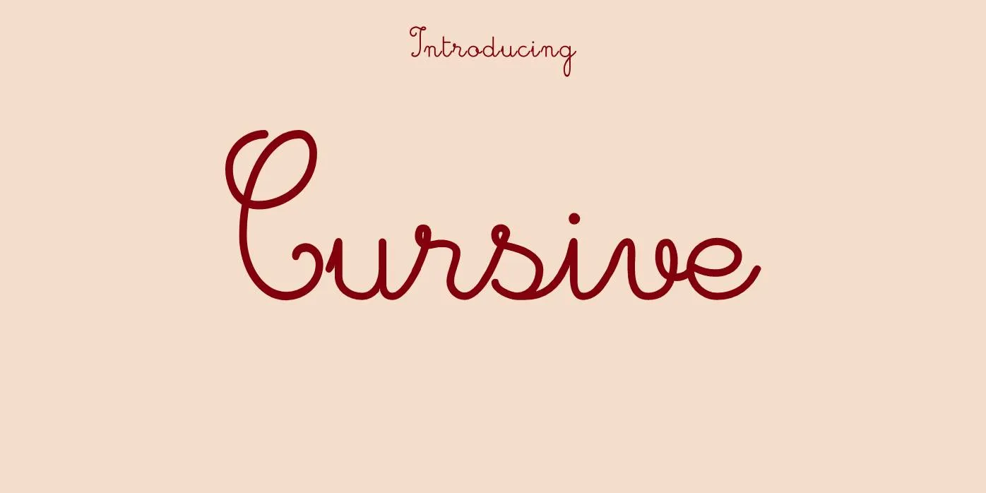 Cursive Font