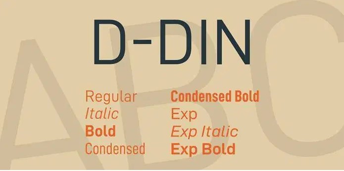 D DIN Font