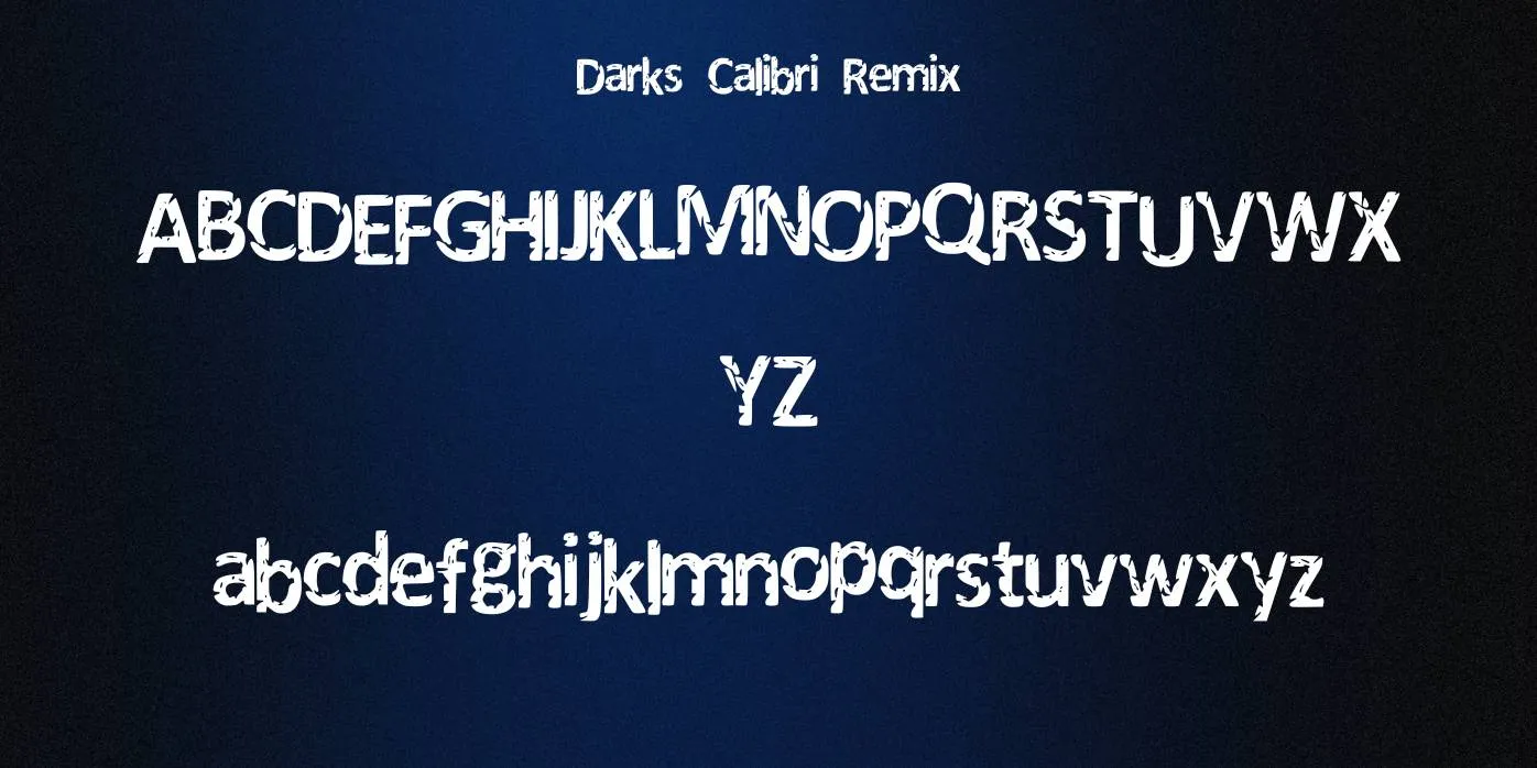 Darks Calibri Remix Font Preview