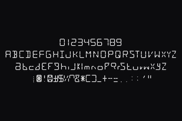 Date Stamp Font Preview