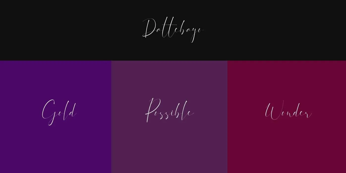 Dattebayo Font Preview