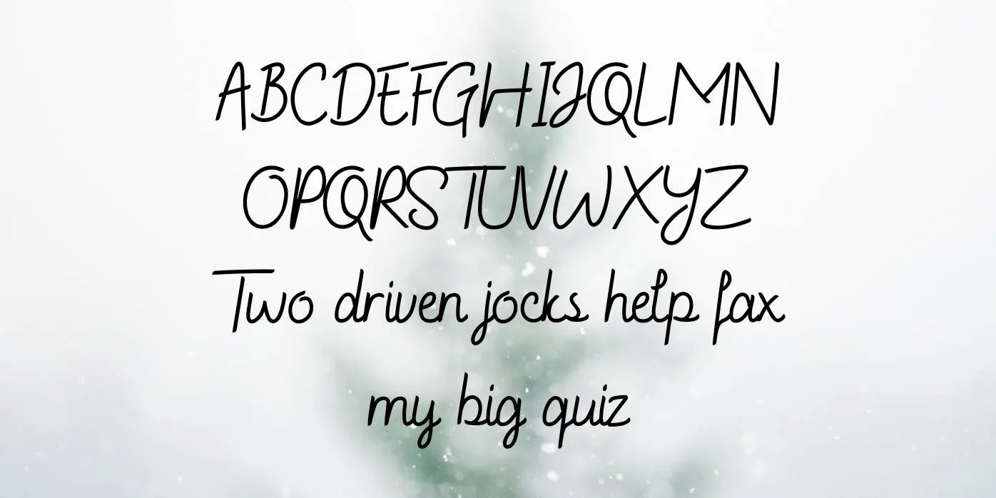 December Font Preview