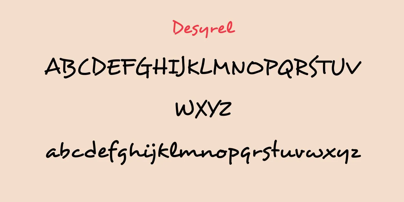 Desyrel Font Preview