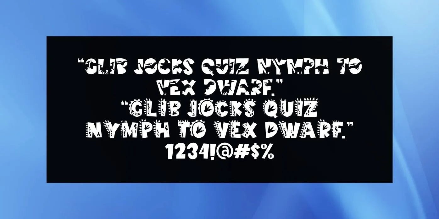 Dinosaur Font Preview