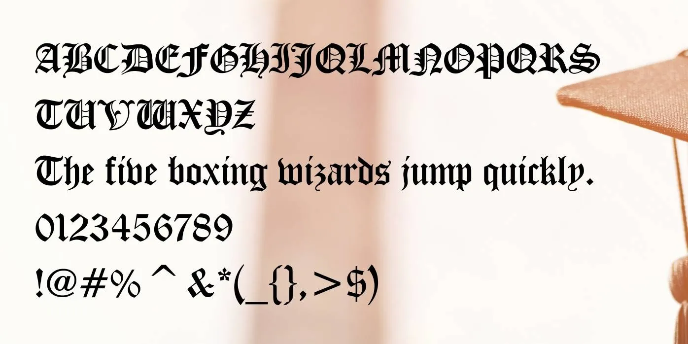 Diploma Font Preview