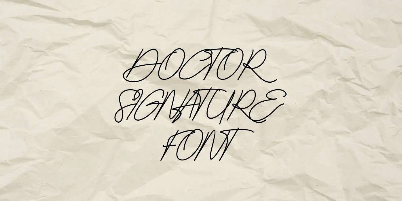 Doctor Signature Font