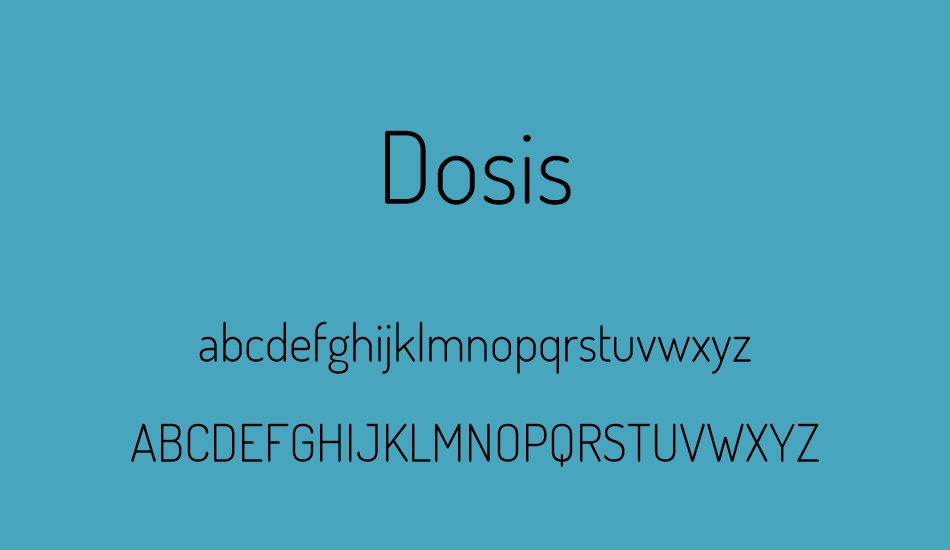 Dosis Font Preview