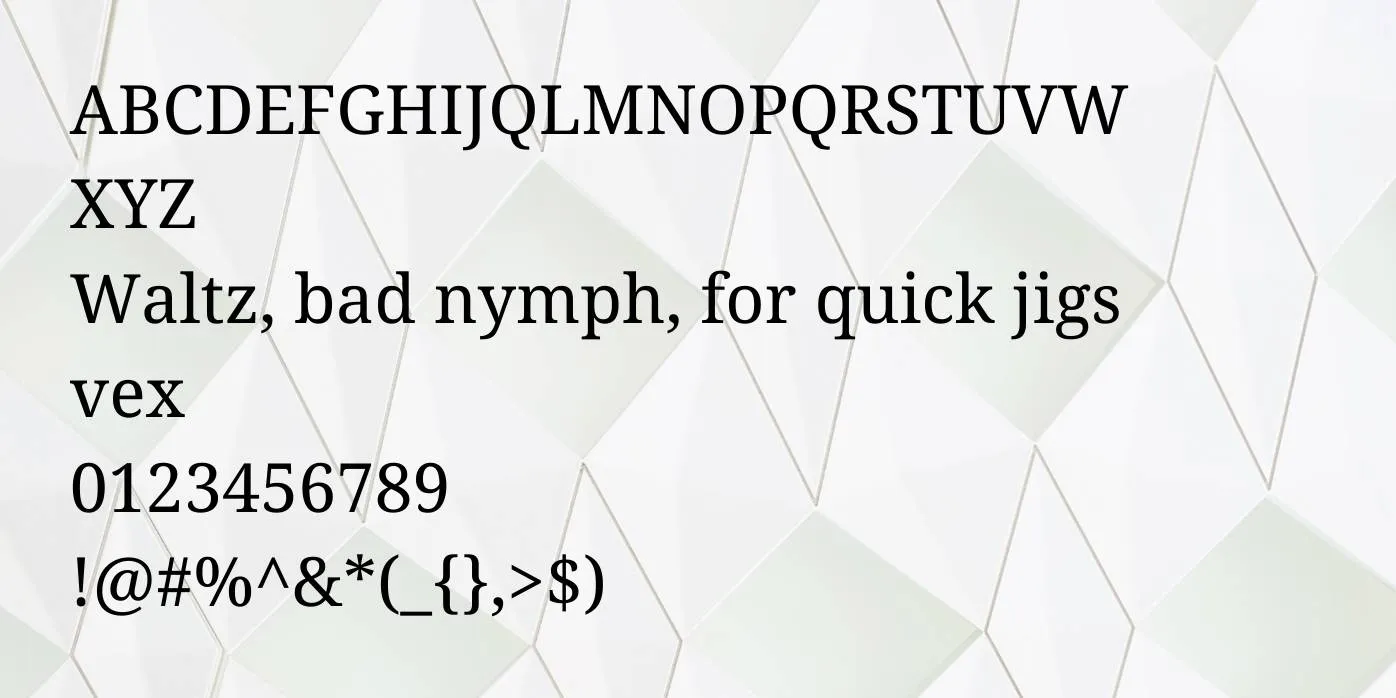 Droid Serif Font Preview