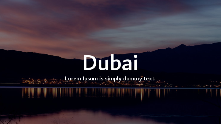Dubai Font