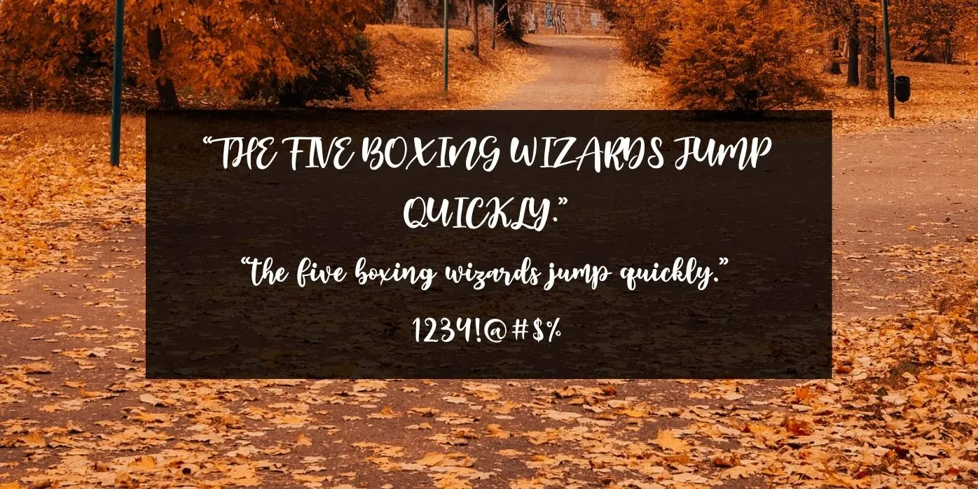 Fall in Autumn Font Preview