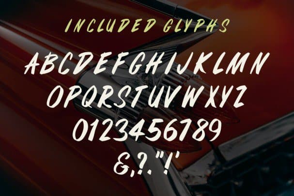 Fifties Paint Brush Font Preview