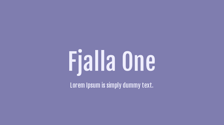 Fjalla One Font Preview