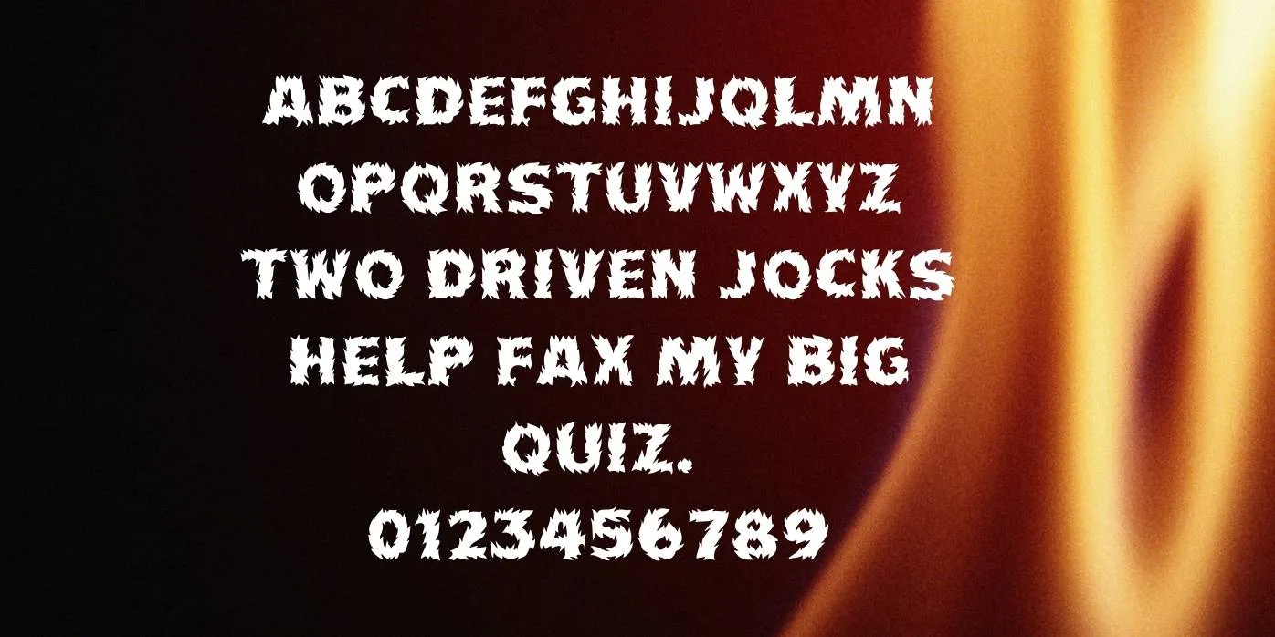 Flames Font Preview