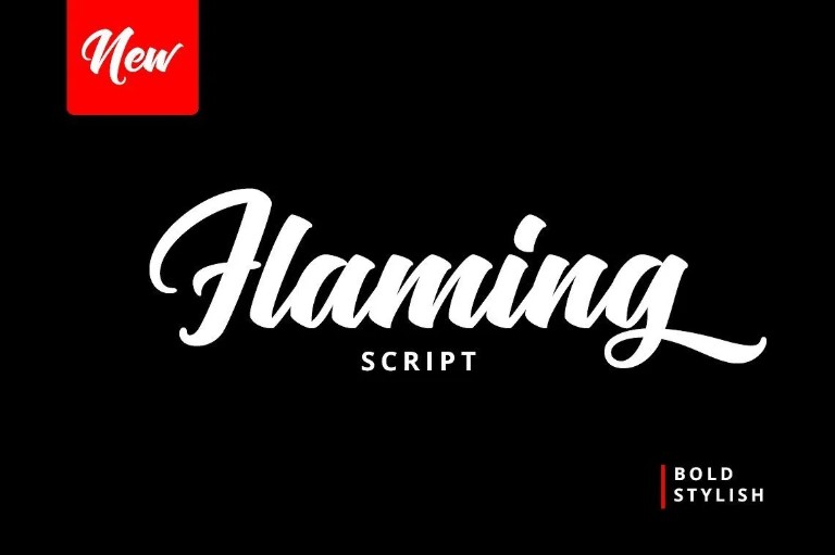 Flaming Script Font