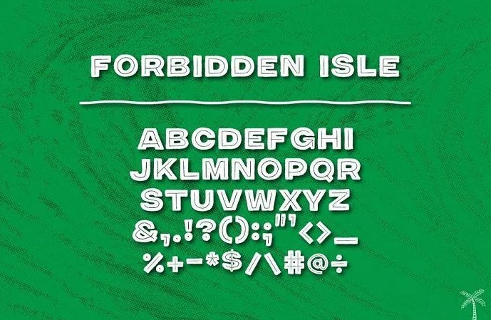 Forbidden Isle Tiki Font Preview